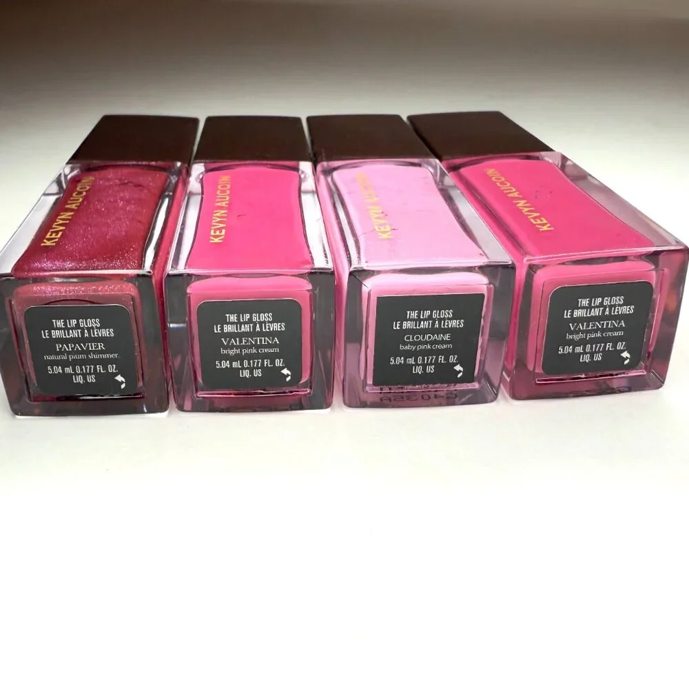 Kevyn Aucoin BUNDLE of 4 The Lip‎ Gloss Pink Red Plum